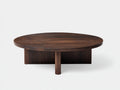 Couchtisch 115×115×36 cm - Dunkelbraun - Holz mit breiter Sockelkonstruktion