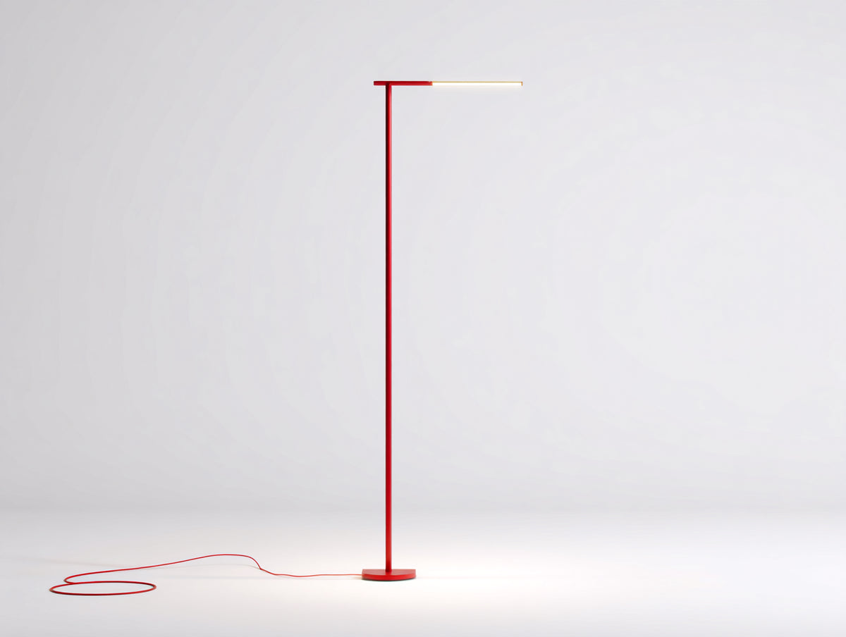 Schreibtischlampe 155×44×155 cm - Rot - minimalistische LED-Stehleuchtenform