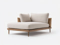 Sofa 160×120×72 cm - Creme Natur - Loungesofa mit Holzgestell für Wohnzimmer