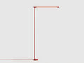 Schreibtischlampe aus Metall 50×16×75 cm - Mattrot - hohe Linearform fürs Schlafzimmer