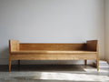 Sofa aus Massivholz 210×78×82 cm – Honigbraun – durchgehende Holzsitzfläche für Wohnzimmer