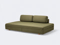 Sofa aus Strukturstoff 210×105×80 cm – Olivgrün – armlose Tiefform für Wohnzimmer