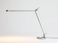 Schreibtischlampe aus Metall 90×18×70 cm - Silber - verstellbarer Gelenkarm fürs Schlafzimmer