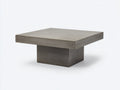 Couchtisch 80×80×40 cm - Dunkelgrau - Beton mit Mittelsockel