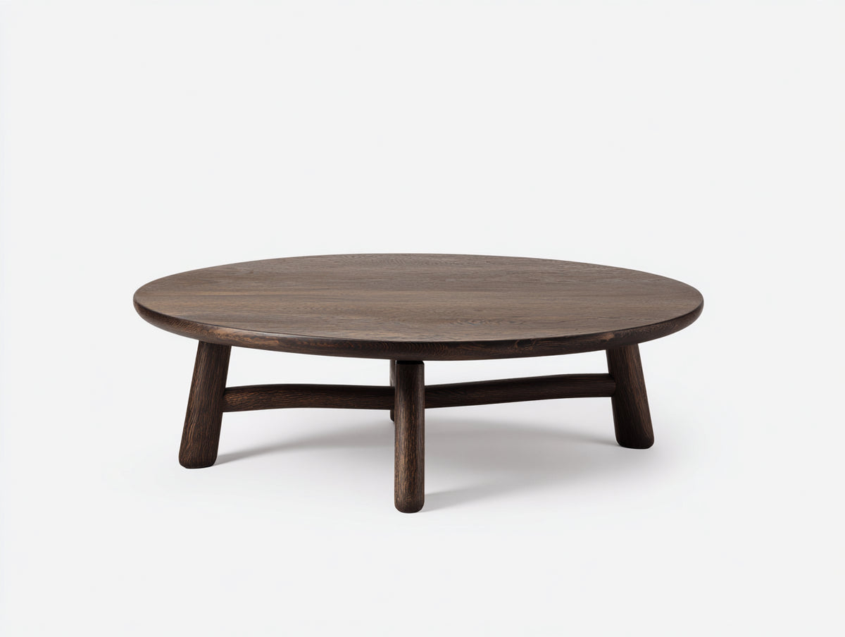 Couchtisch 110×110×38 cm - Dunkelbraun - Holz mit Querstreben