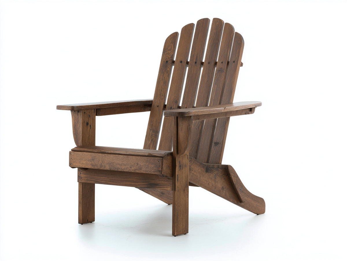 Lounge-Sessel aus Massivholz 82×92×99 cm – Dunkelbraun – gerundete Fächerlehne mit breiten Armauflagen für Terrasse