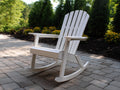 Lounge-Sessel aus Massivholz 92×74×103 cm - Weiß - Schaukelstuhl für Terrasse